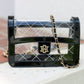 Quinn Quilted Clear Bag - Black Patent