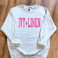 Pink Print Logo Sweatshirt - Grey