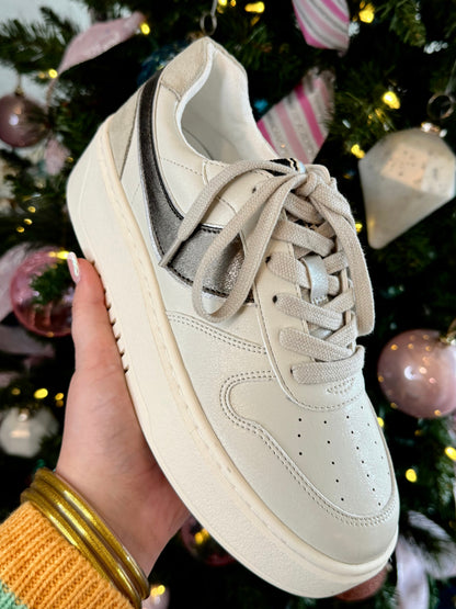 Satine Pewter Sneakers