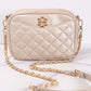 Olivia Quilted Crossbody - Light Pewter