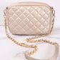 Olivia Quilted Crossbody - Light Pewter