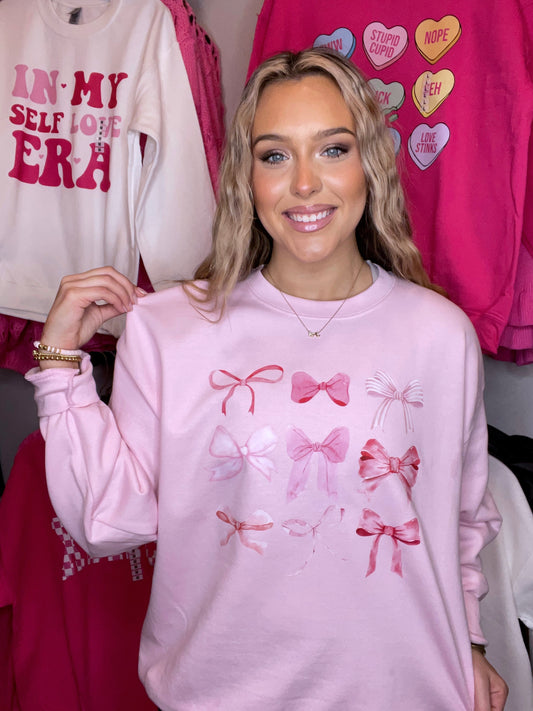 Coquette Pink Bows Sweatshirt