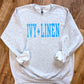 Blue Print Logo Sweatshirt - Grey