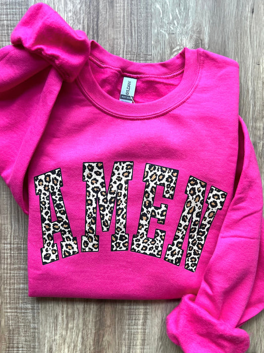 Leopard Amen Sweatshirt