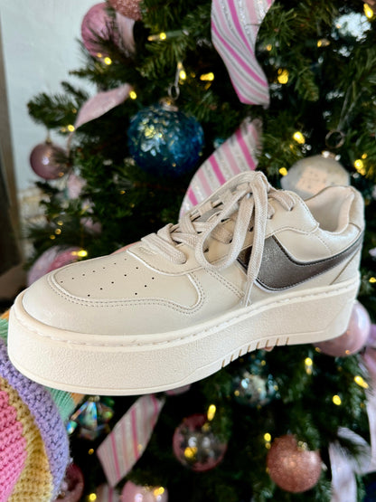 Satine Pewter Sneakers