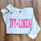 Pink Print Logo Sweatshirt - Grey