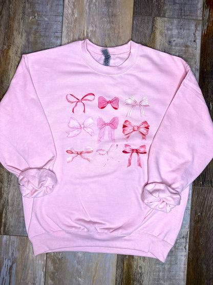 Coquette Pink Bows Sweatshirt