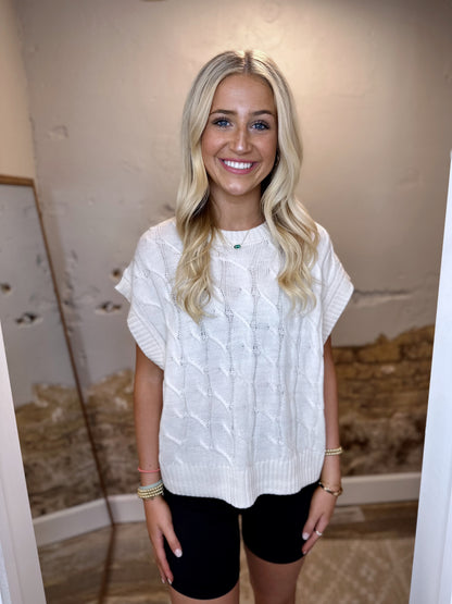 Fall Cutie Sweater - Cream