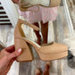 Belle Chunky Platform Heels