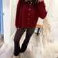 Soft Serve Cardigan - Burgundy