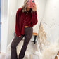 Soft Serve Cardigan - Burgundy
