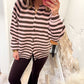 Cozy Chapter Sweater - Pink/Brown