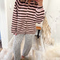 Cozy Chapter Sweater - Pink/Brown