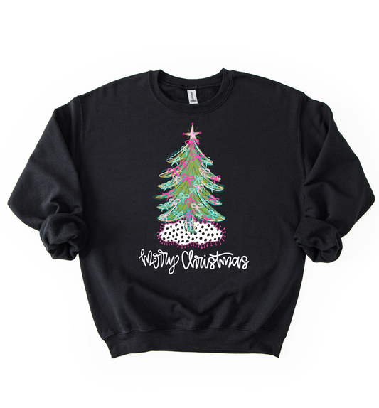 Preppy Christmas Tree Sweatshirt