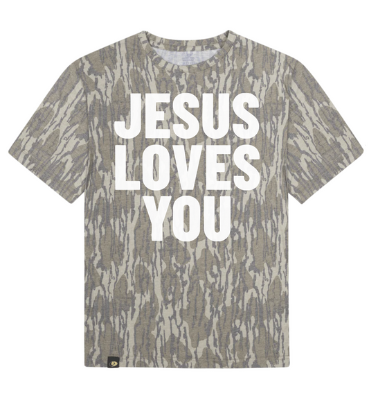 Mossy Oak Jesus Loves You Tee