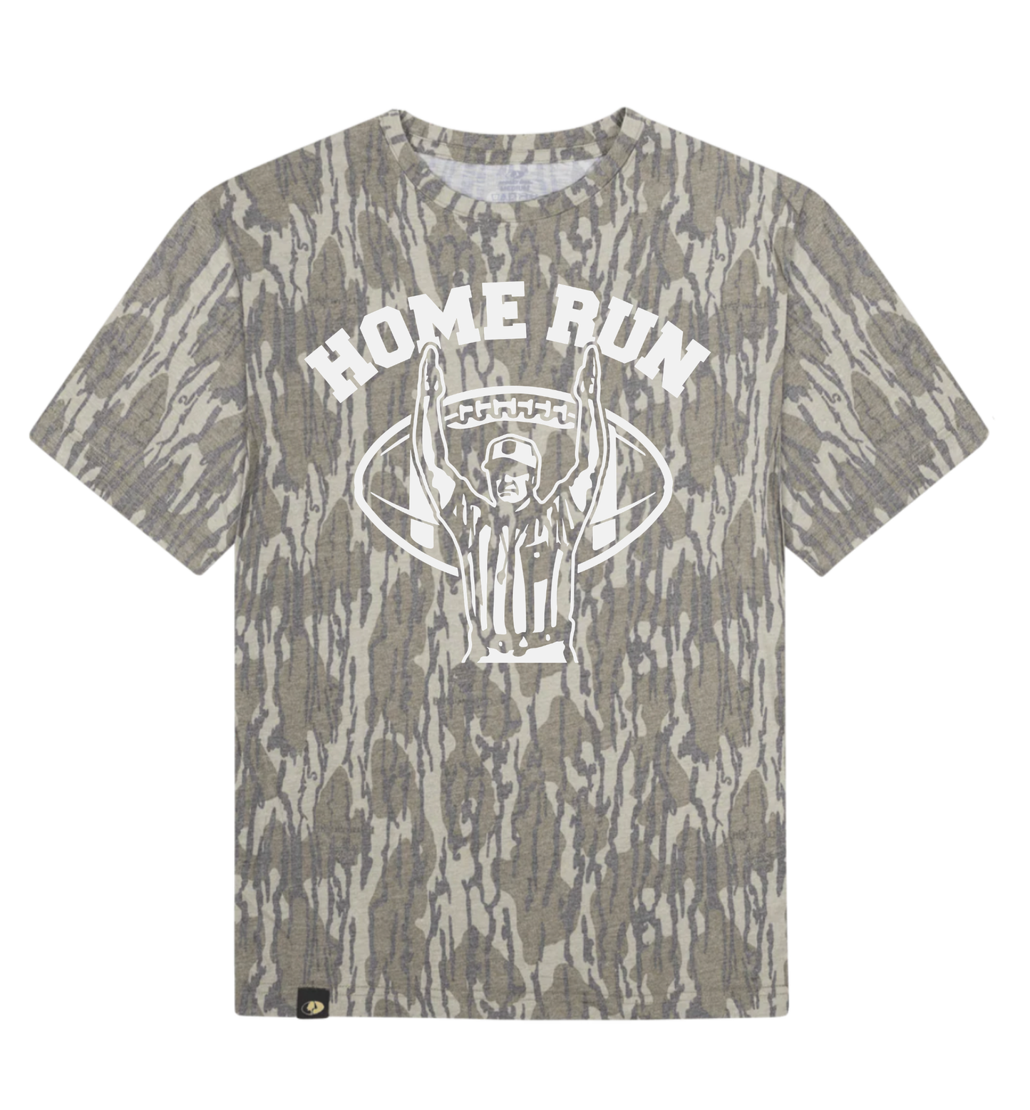 Funny Football Print Mossy Oak T-Shirt