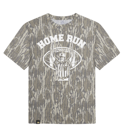 Funny Football Print Mossy Oak T-Shirt