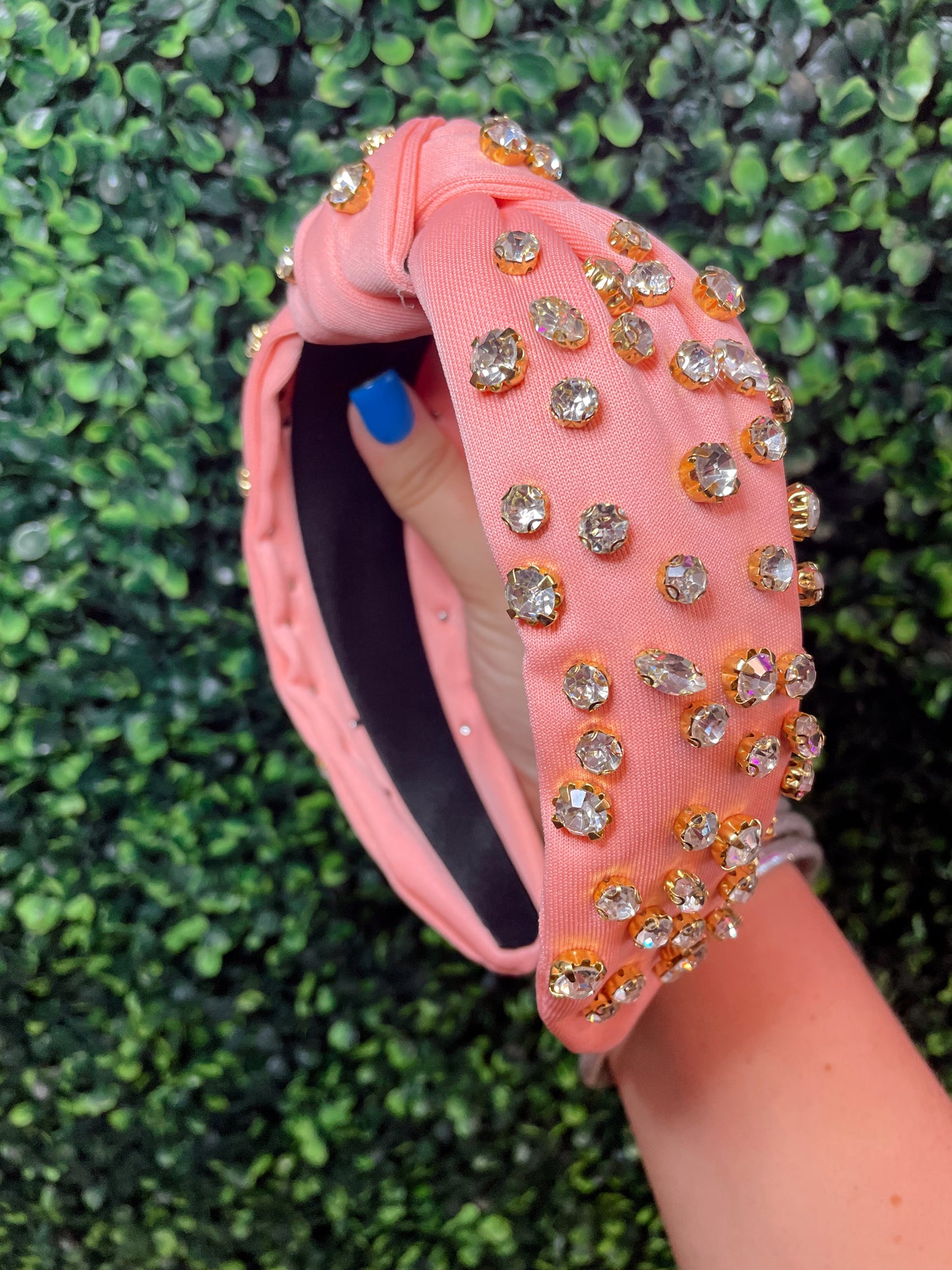 Maeve Jeweled Headband -  Peach