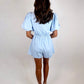 Beachside Brunch Romper - Lt Blue