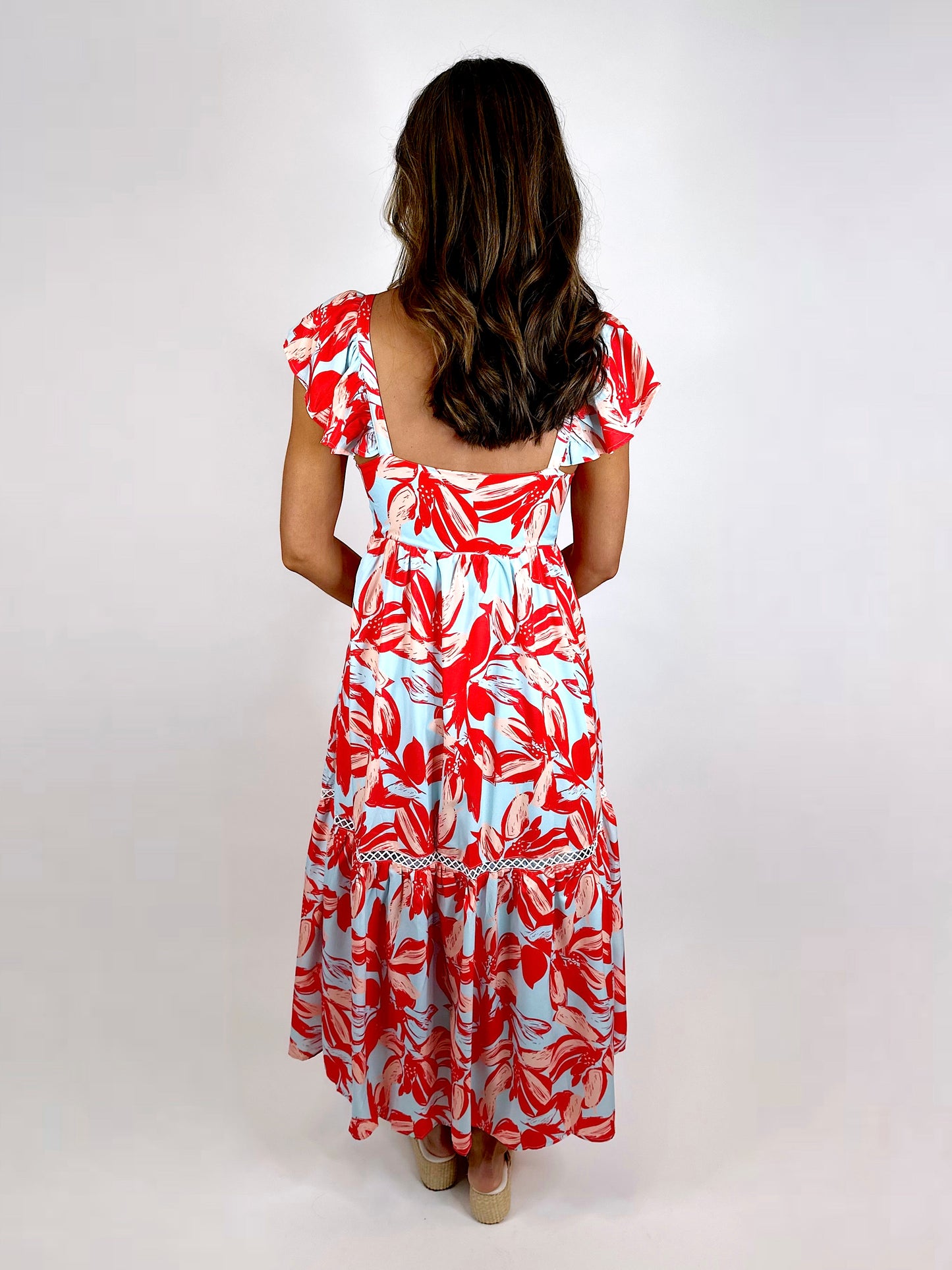 Tropical Sunrise Midi Dress