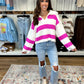 Girls Day Sweater - Ivory/Fuchsia