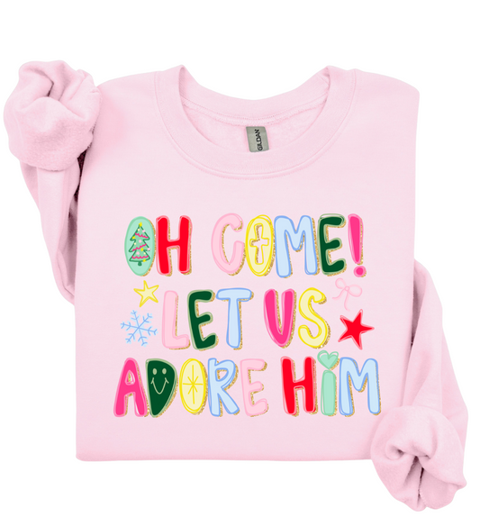 Preppy Oh Come Christmas Sweatshirt