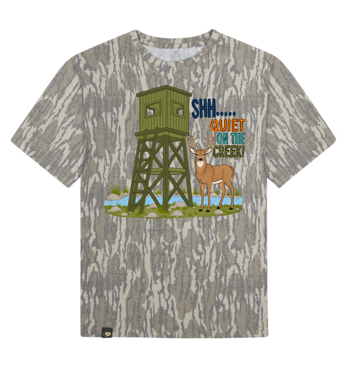 Quiet On The Creek Mossy Oak Tee