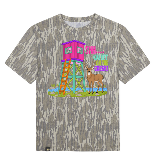 Quiet On The Creek Mossy Oak Tee