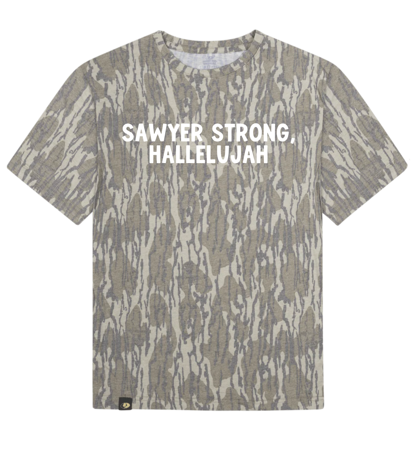 Sawyer Strong Hallelujah Mossy Oak Fundraiser Tee