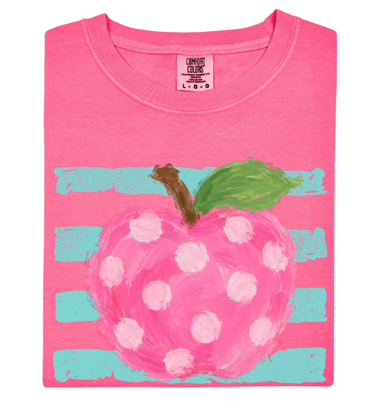 Striped Apple Teacher Tee