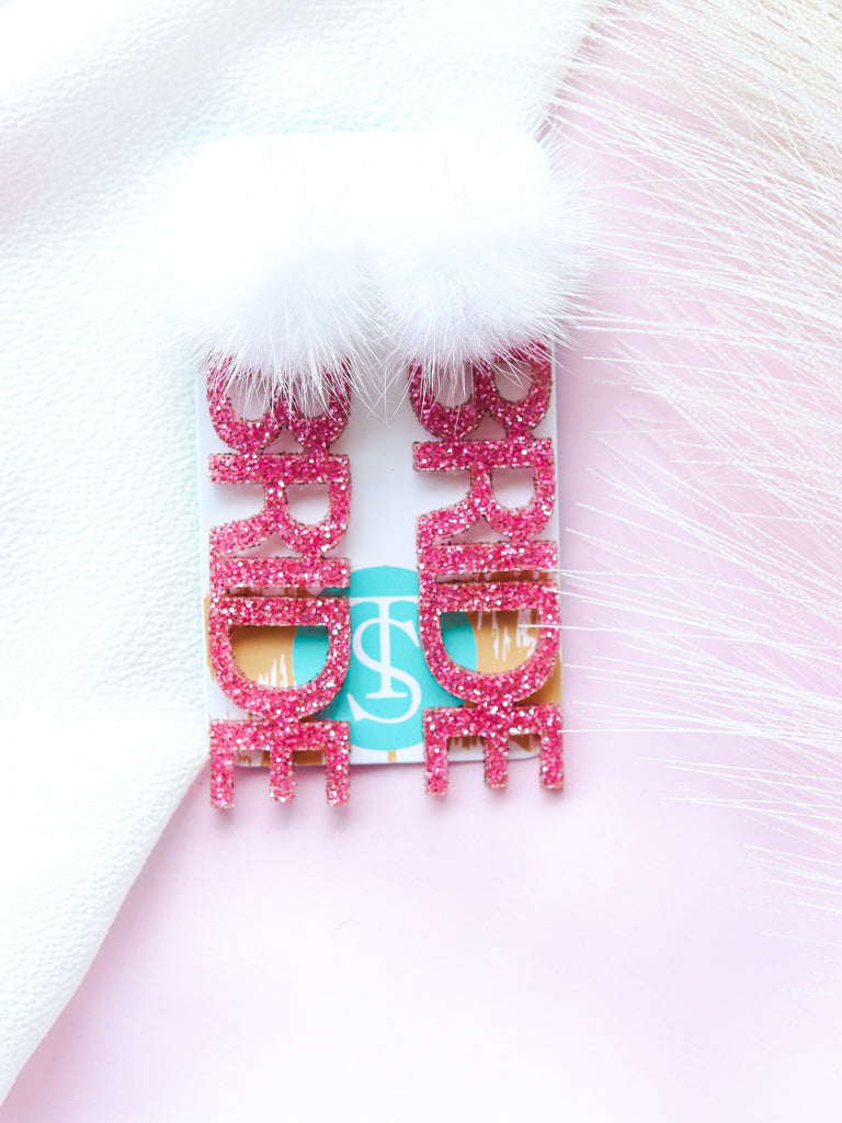 Barbie Pink Bride Earrings