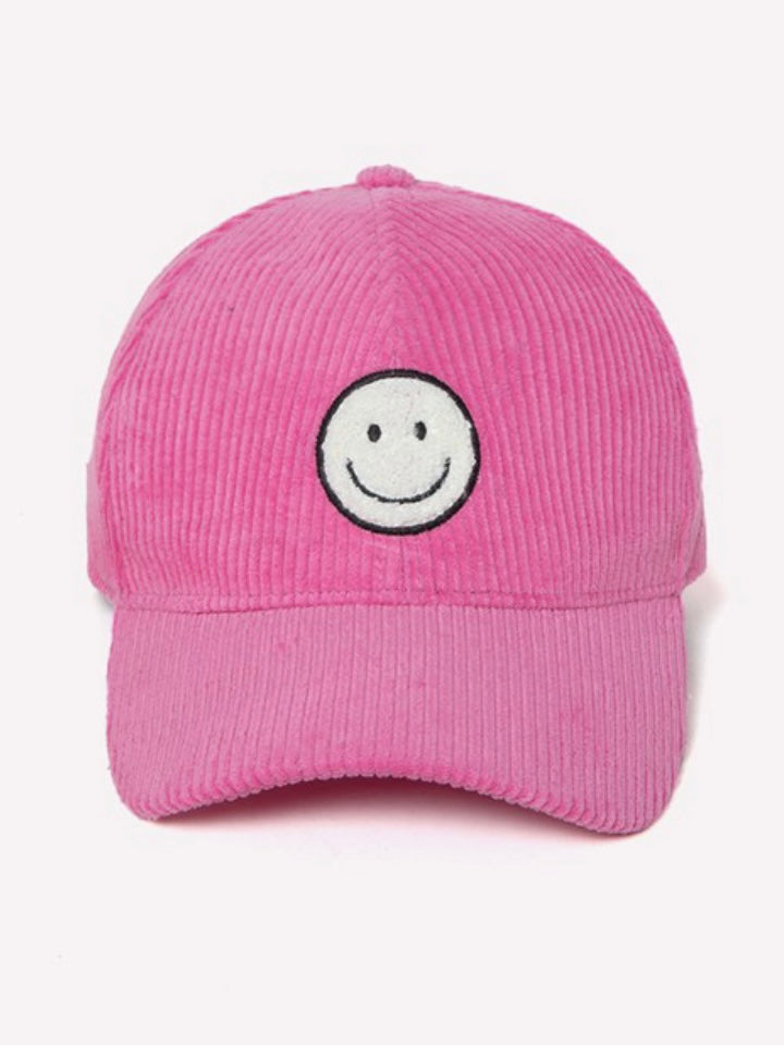 Smiley Corduroy Hat