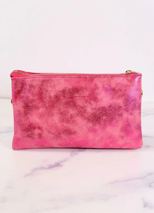 Glimmer Darcy Wristlet - Hot Pink