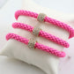 Evyn Bracelet Set - Hot Pink