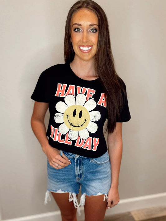 Have A Nice Day Cropped Tee