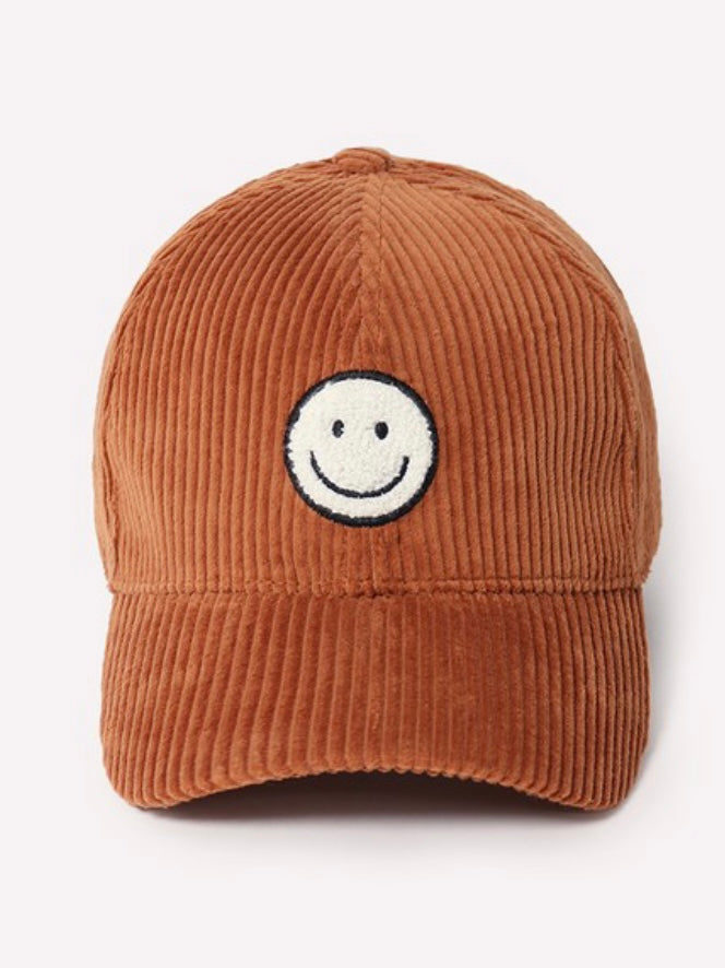 Smiley Corduroy Hat