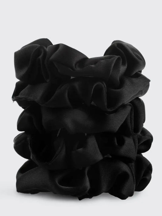 Black Satin Sleep Scrunchies