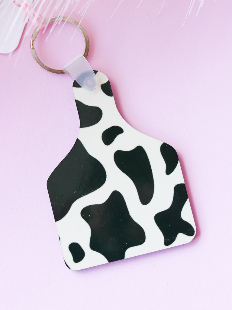 Cow Tag Keychains