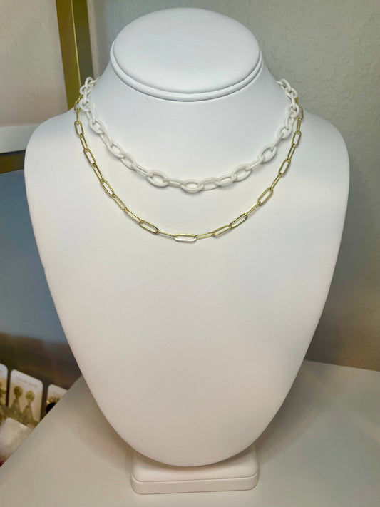 Willa Layered Necklace - White