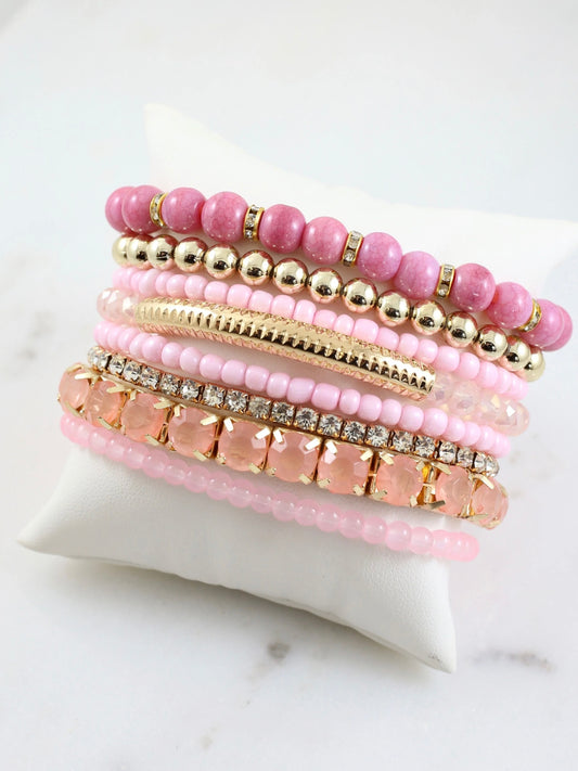 Be Mine Bracelet Set - Pink