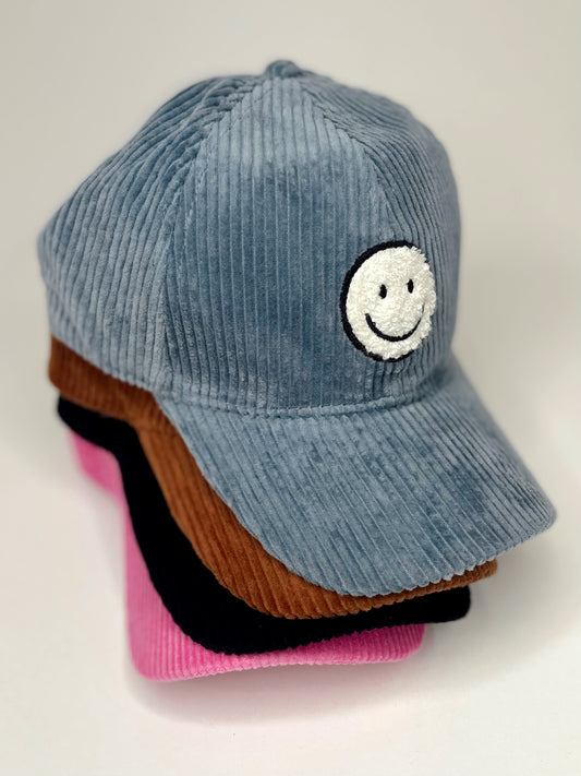 Smiley Corduroy Hat